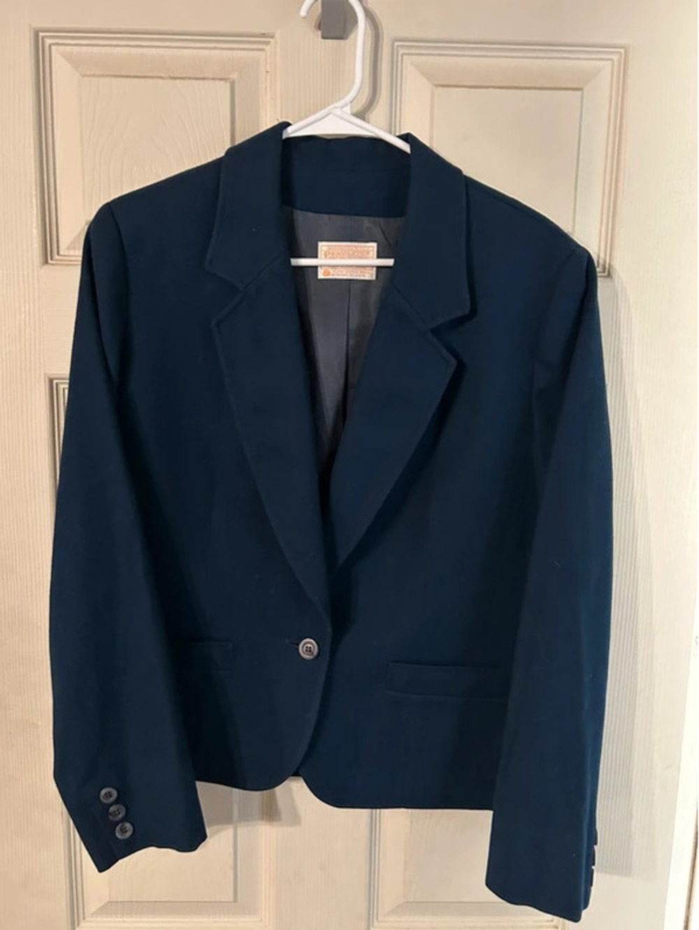vintage pendleton navy wool blazer size 14